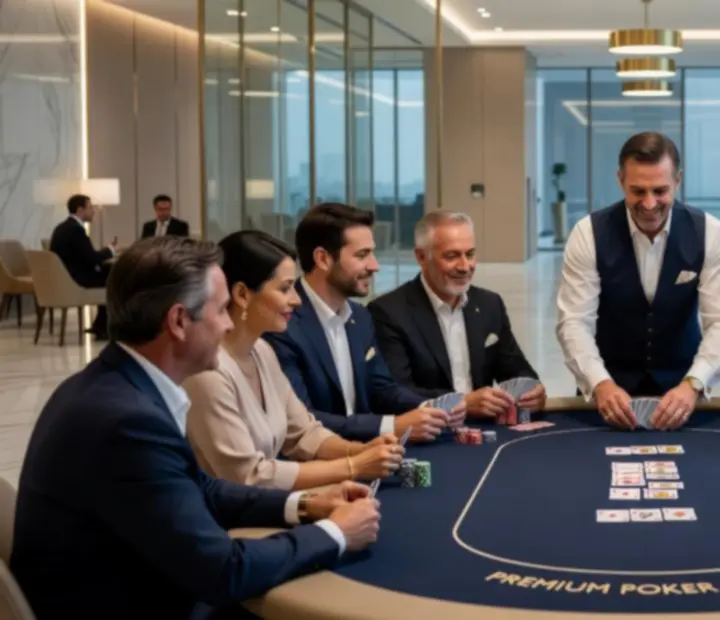 Elegancki wieczór pokerowy podczas eventu