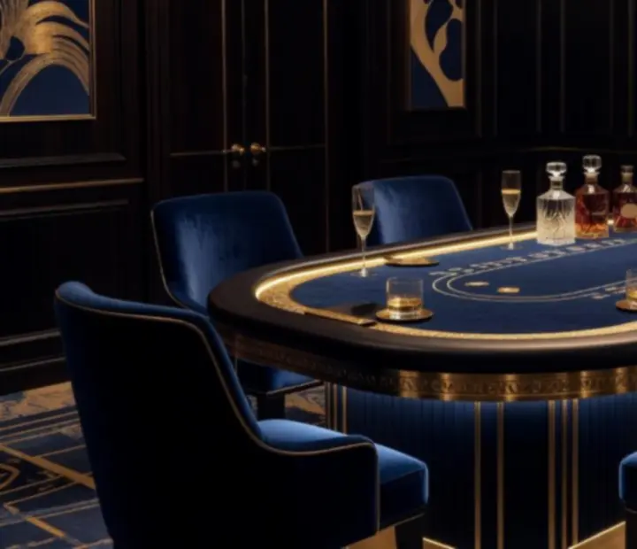 Elegancka aranżacja strefy VIP podczas eventu casino.
